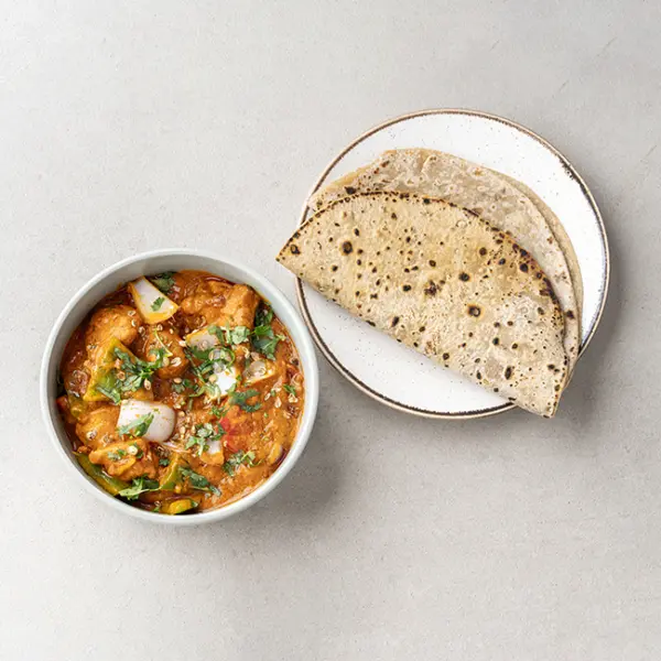 Kadhai Chicken With Butter Roti